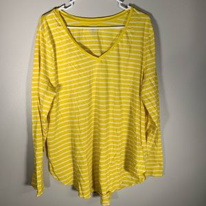 NWOT Old Navy yellow/white long sleeved shirt